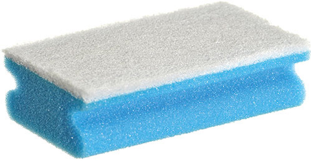 Vliesschwamm blau/weiß