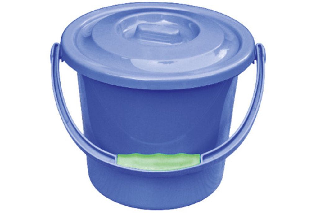 Toiletteneimer mit Deckel blau