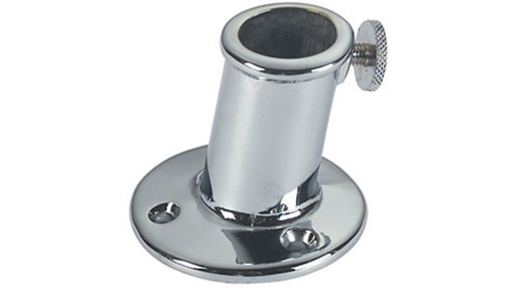 Flaggenstockhalter verchromt