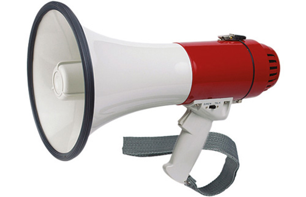 Megaphone mit Sirene