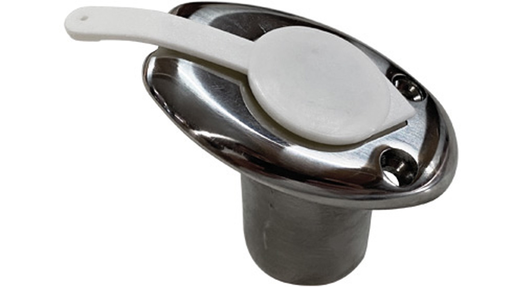 Flaggenstockhalter Einbau Oval